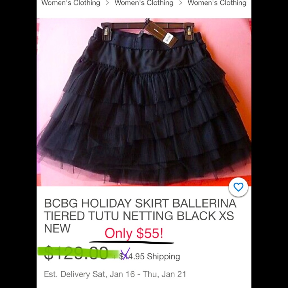 BCBG Max Azria Holiday Ballerina skirt Only $55!